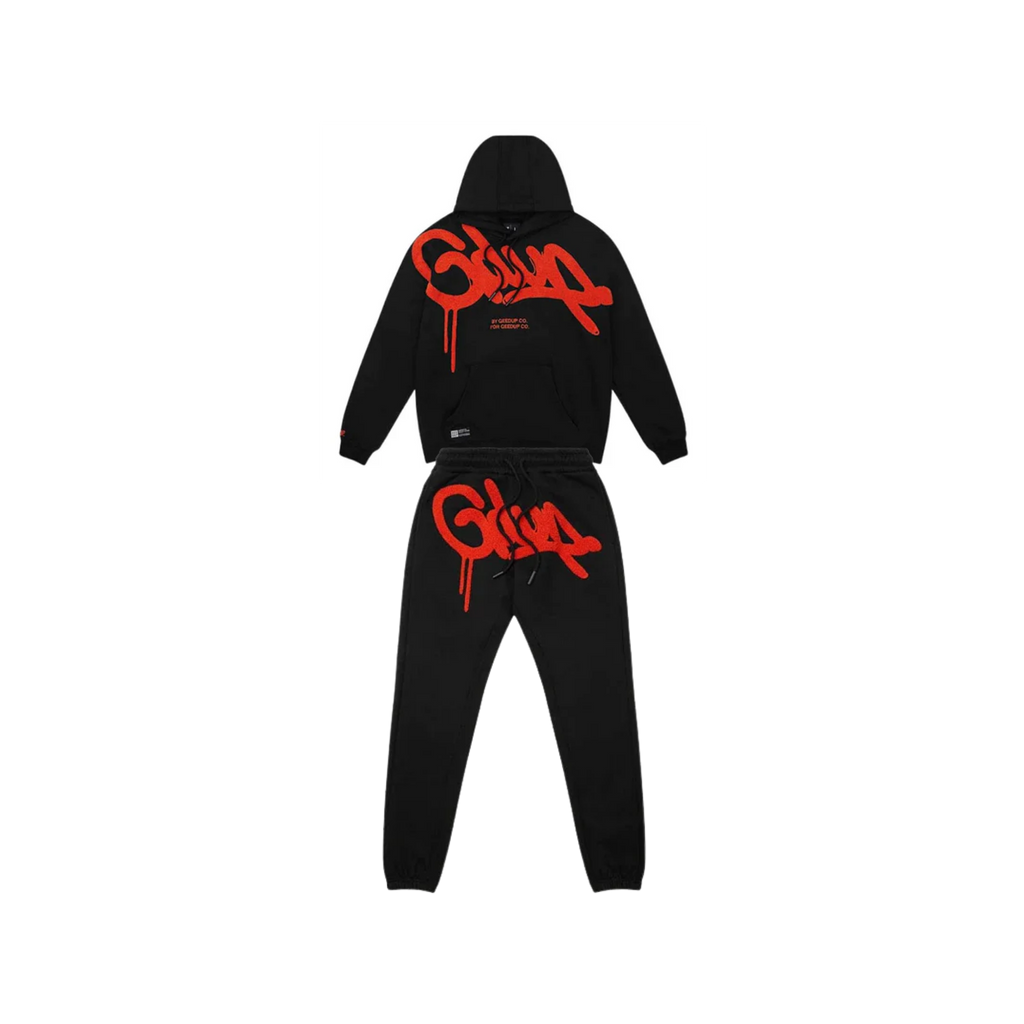 WearVista® Black/Red Tracksuit