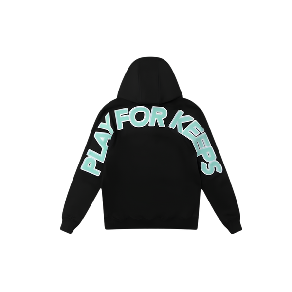 WearVista® Black/LightGreen Hoodie