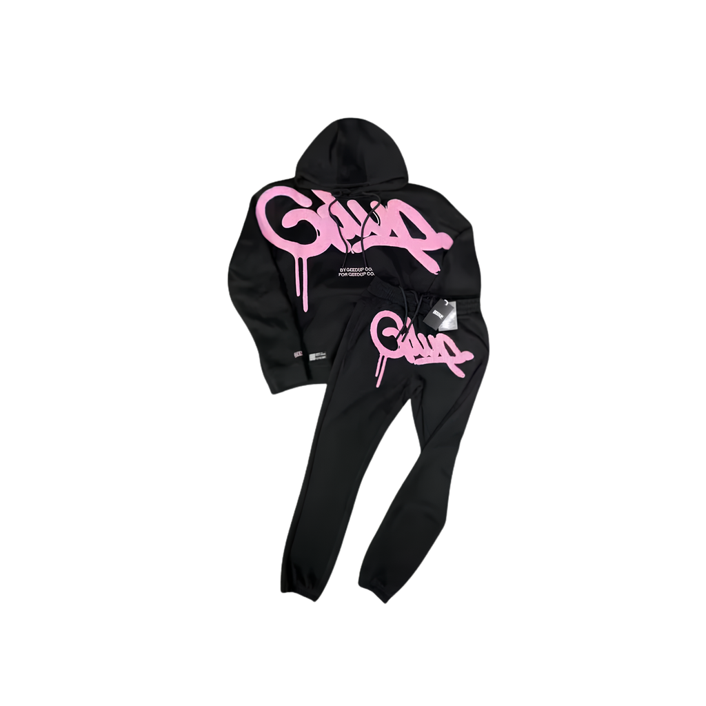 WearVista® Black/Pink Tracksuit