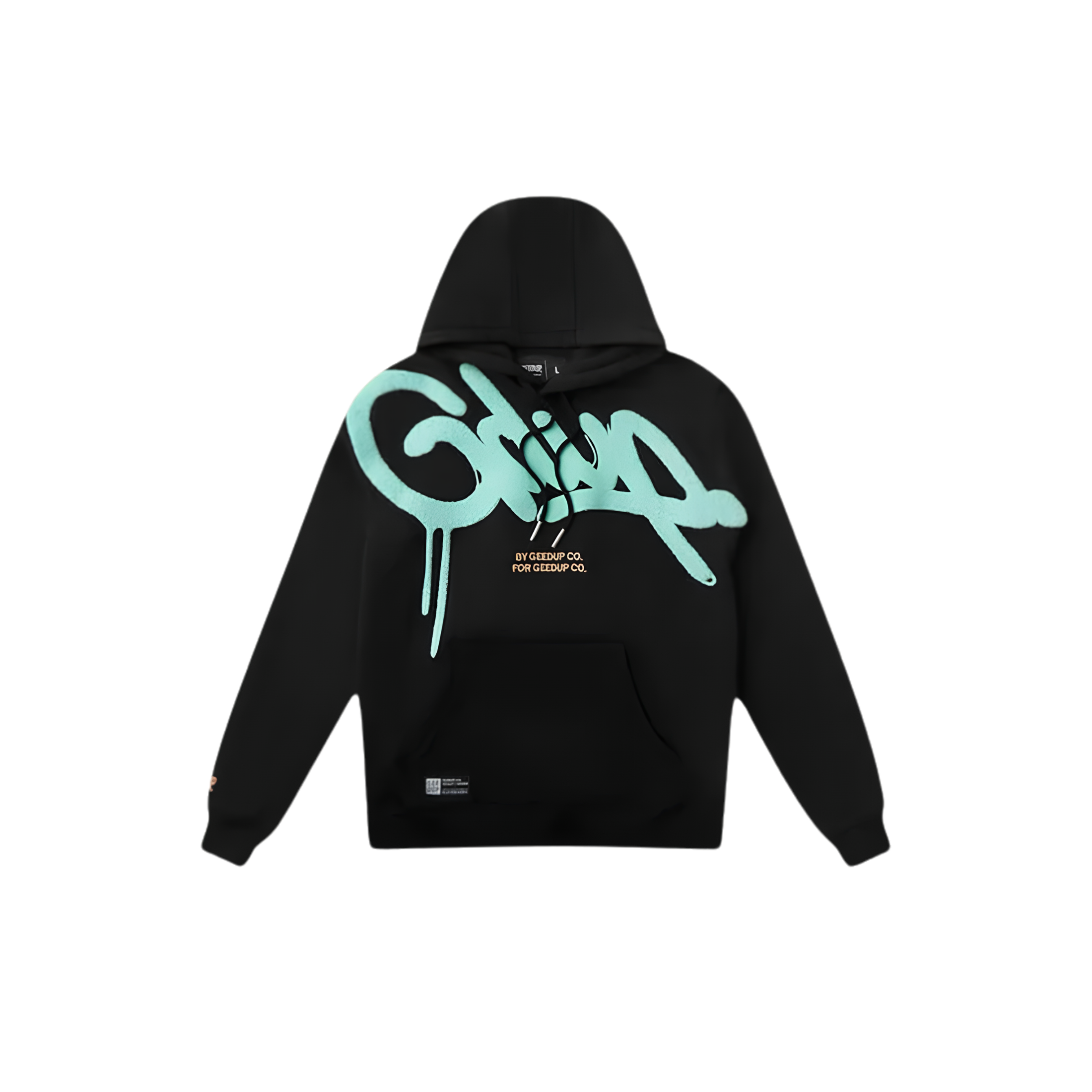 WearVista® Black/Light Green Hoodie