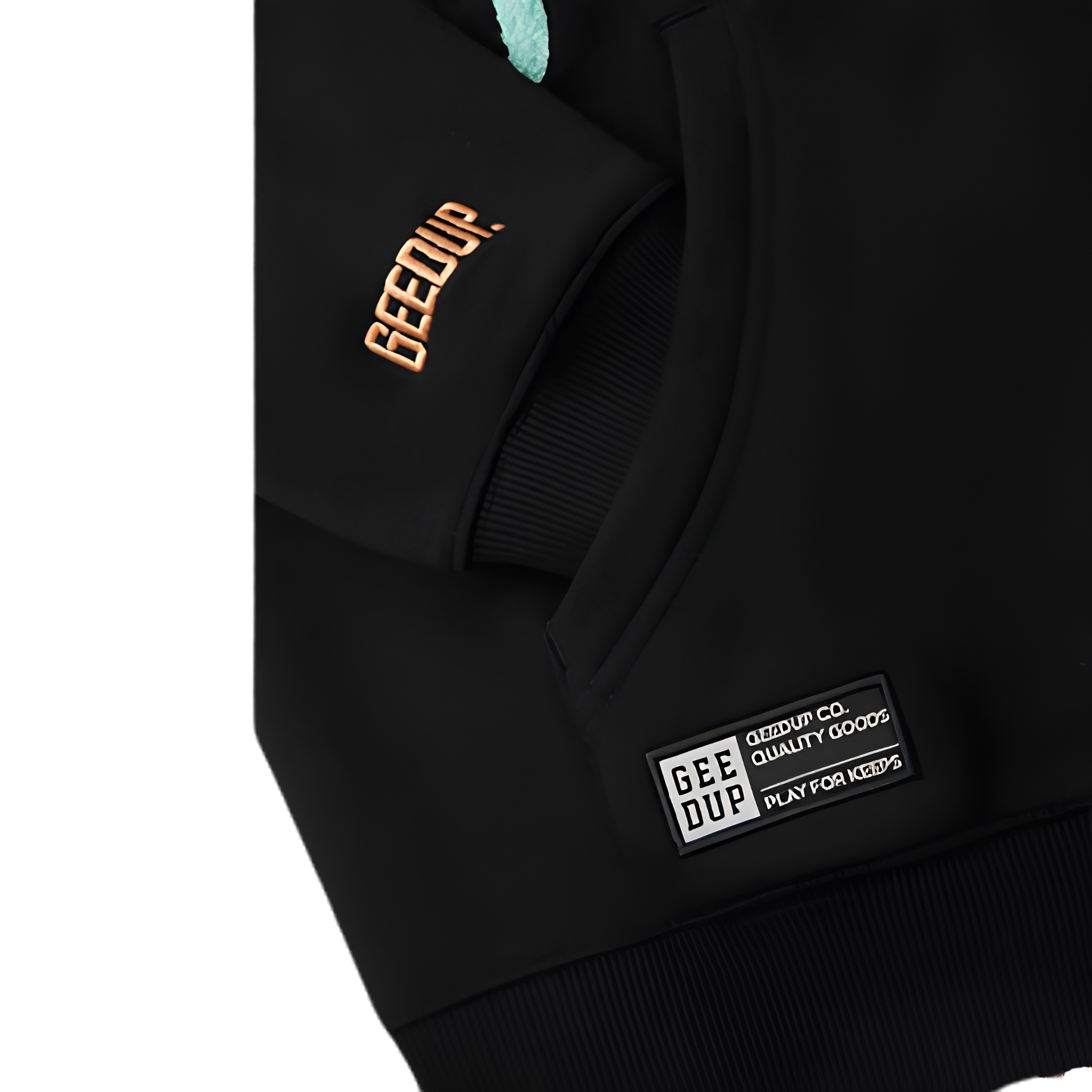 WearVista® Black/Light Green Hoodie