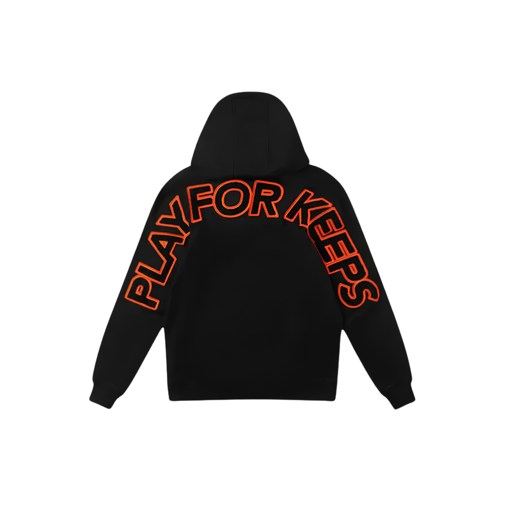 WearVista® Black/Orange Hoodie