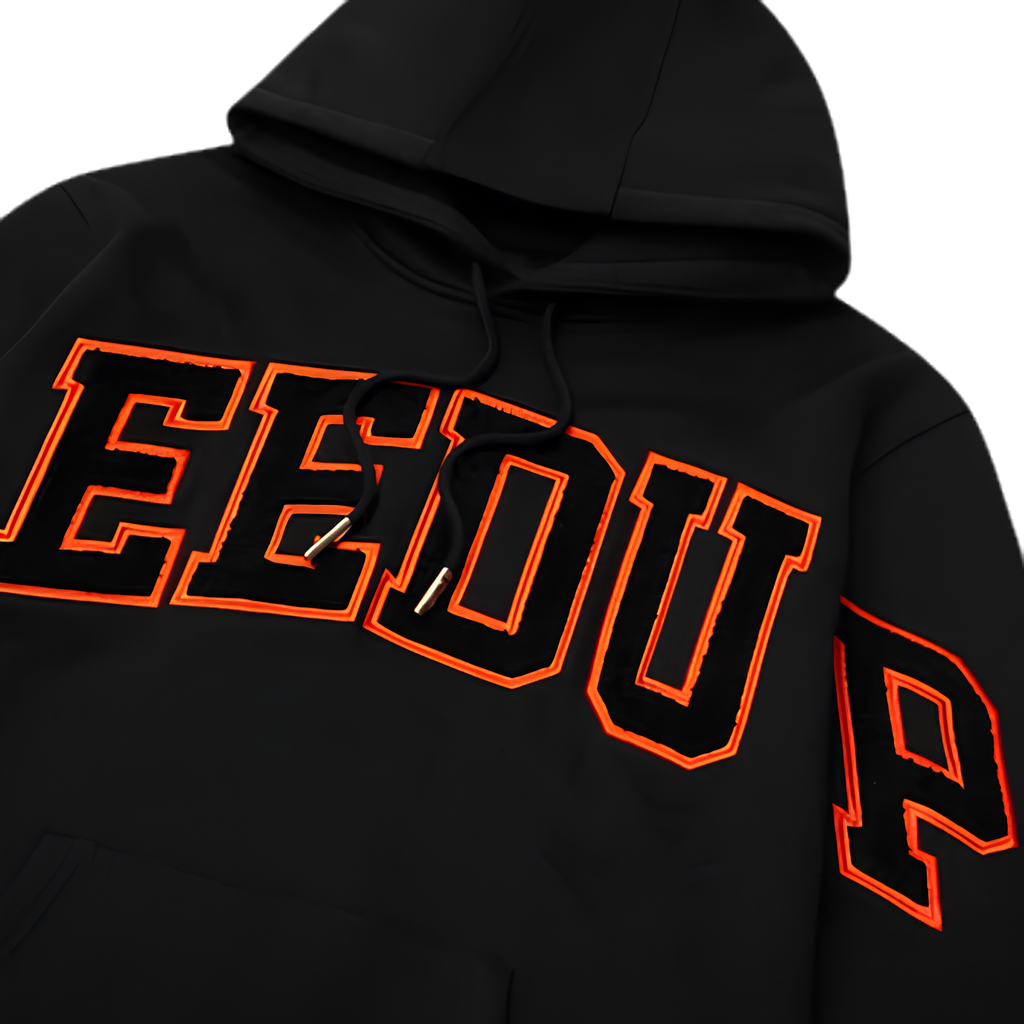 WearVista® Black/Orange Hoodie