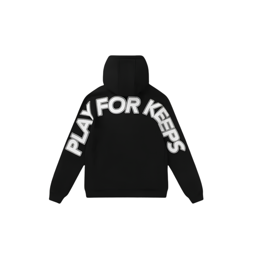 WearVista® Black/White Hoodie