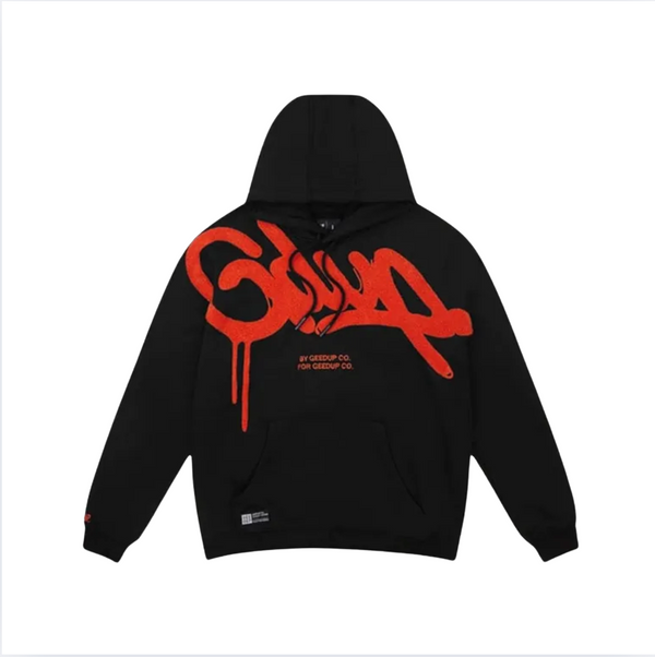 WearVista® Black/Red Hoodie